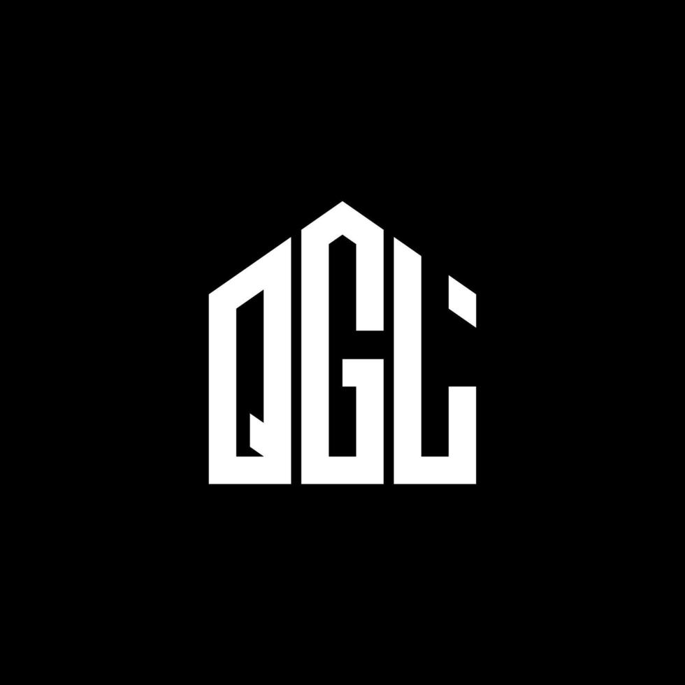 QGL letter logo design on BLACK background. QGL creative initials