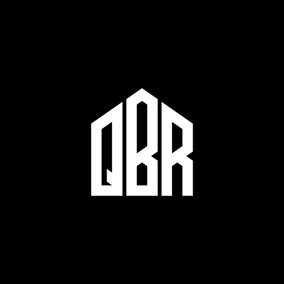 QBR letter logo design on BLACK background. QBR creative initials letter logo concept. QBR letter design. vector