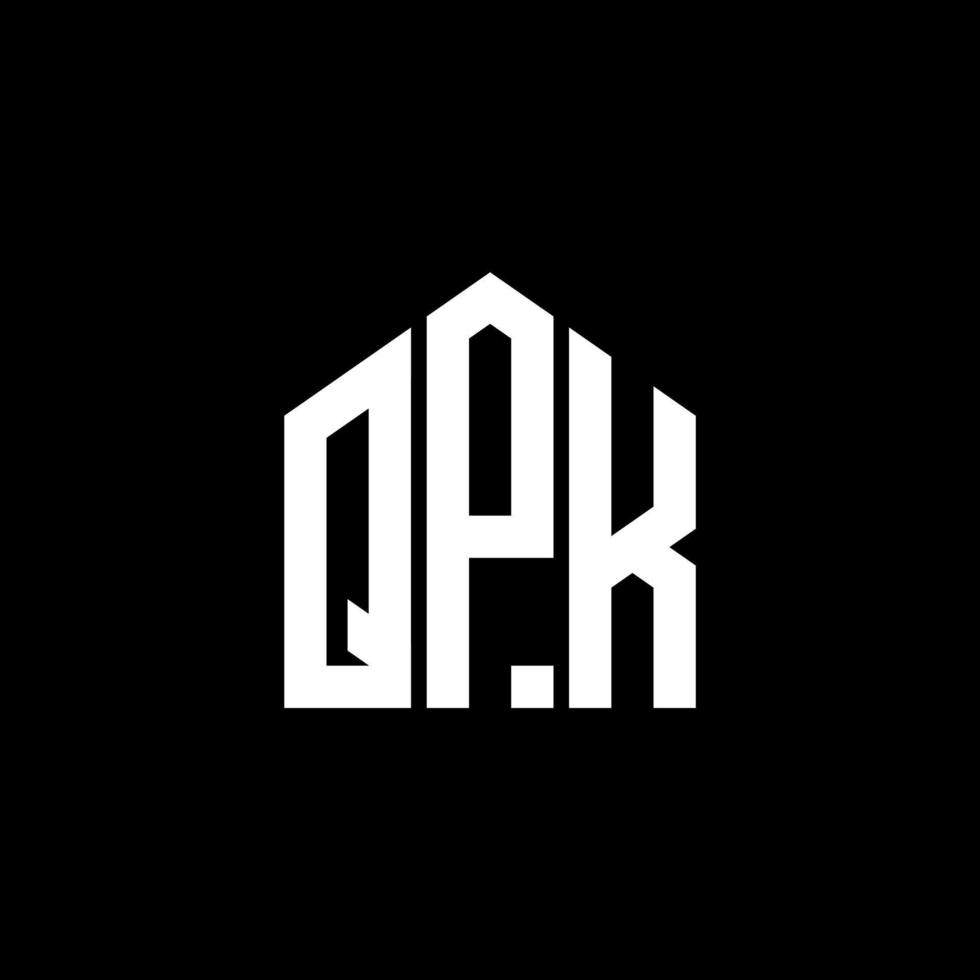 diseño de letras qpk. Diseño de logotipo de letras qpk sobre fondo negro. concepto de logotipo de letra inicial creativa qpk. diseño de letras qpk. Diseño de logotipo de letras qpk sobre fondo negro. q vector