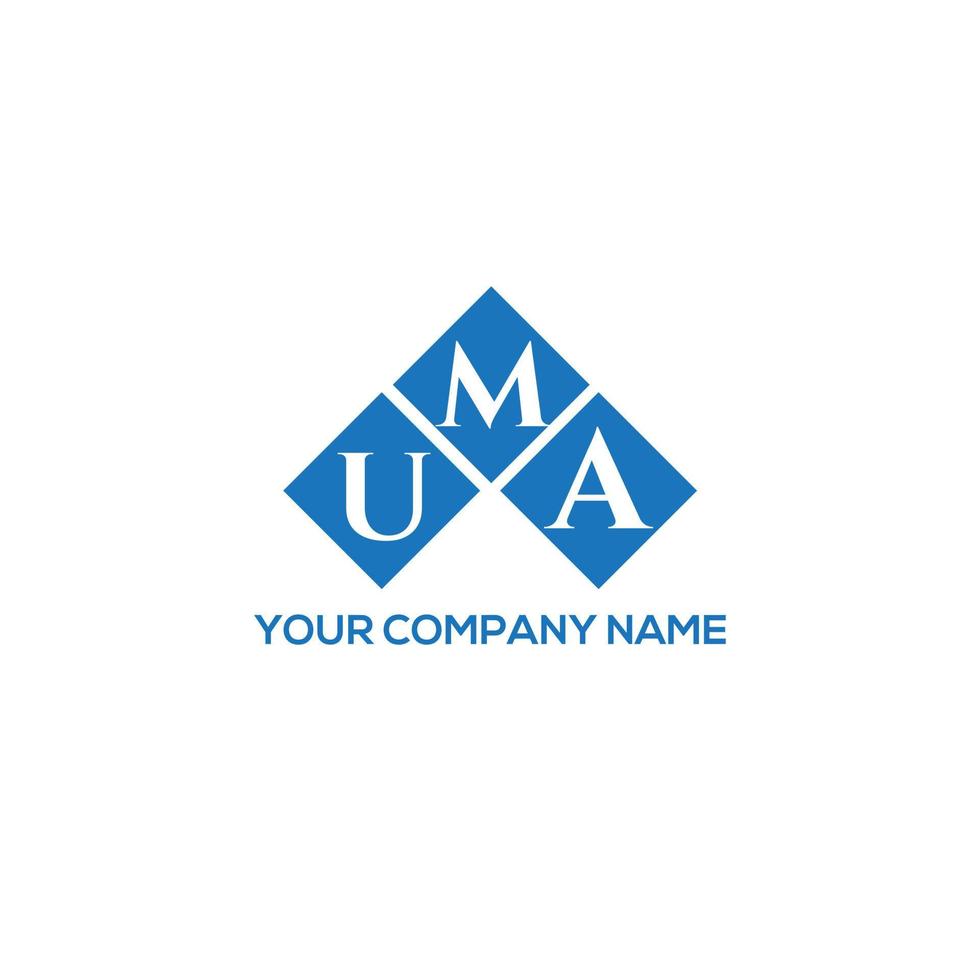 UMA creative initials letter logo concept. UMA letter design.UMA letter logo design on WHITE background. UMA creative initials letter logo concept. UMA letter design. vector