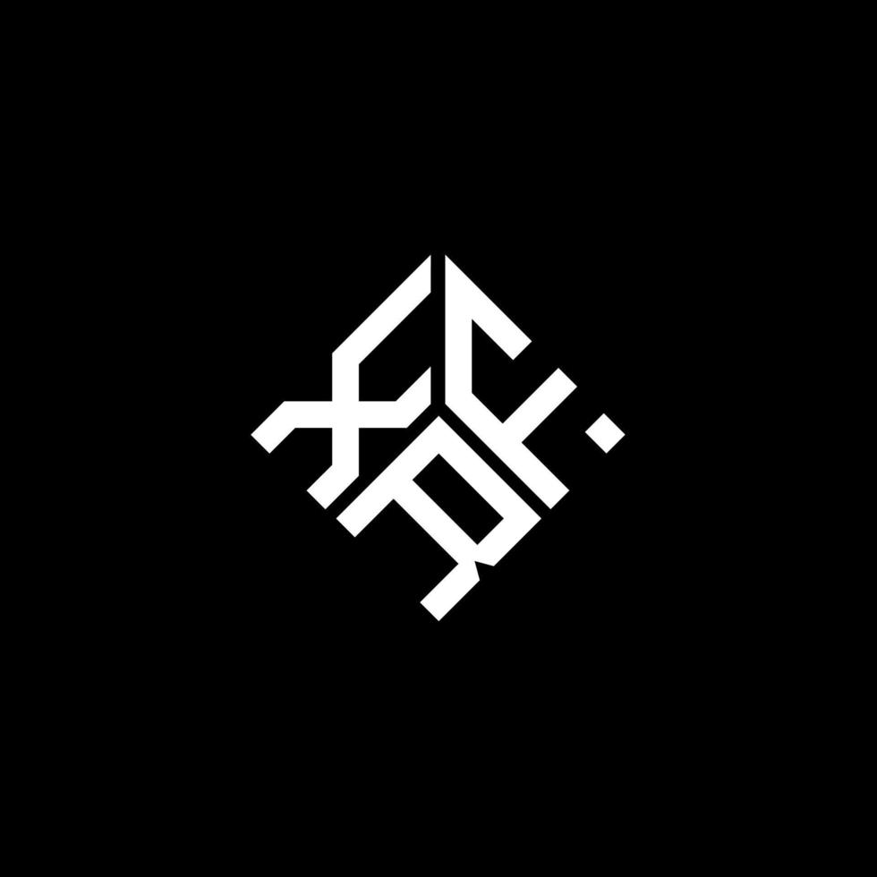 diseño de logotipo de letra xfr sobre fondo negro. concepto de logotipo de letra de iniciales creativas xfr. diseño de letras xfr. vector