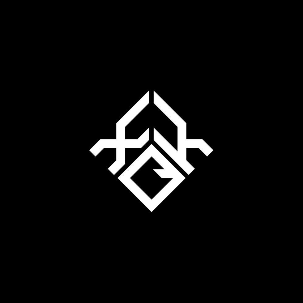 diseño del logotipo de la letra xkq sobre fondo negro. xkq concepto creativo del logotipo de la letra de las iniciales. diseño de letras xkq. vector
