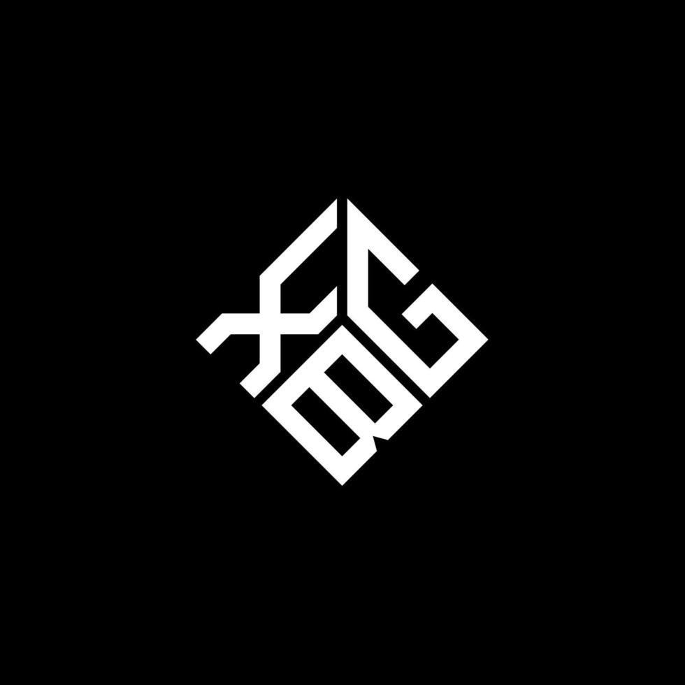 diseño de logotipo de letra xgb sobre fondo negro. concepto de logotipo de letra de iniciales creativas xgb. diseño de letras xgb. vector