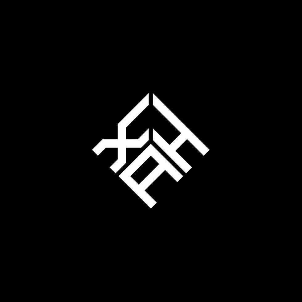 diseño del logotipo de la letra xha sobre fondo negro. concepto de logotipo de letra de iniciales creativas xha. diseño de letras xha. vector