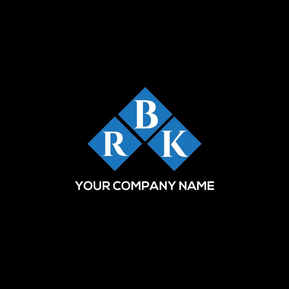 RBK letter logo design on BLACK background. RBK creative initials letter logo concept. RBK letter design. vector