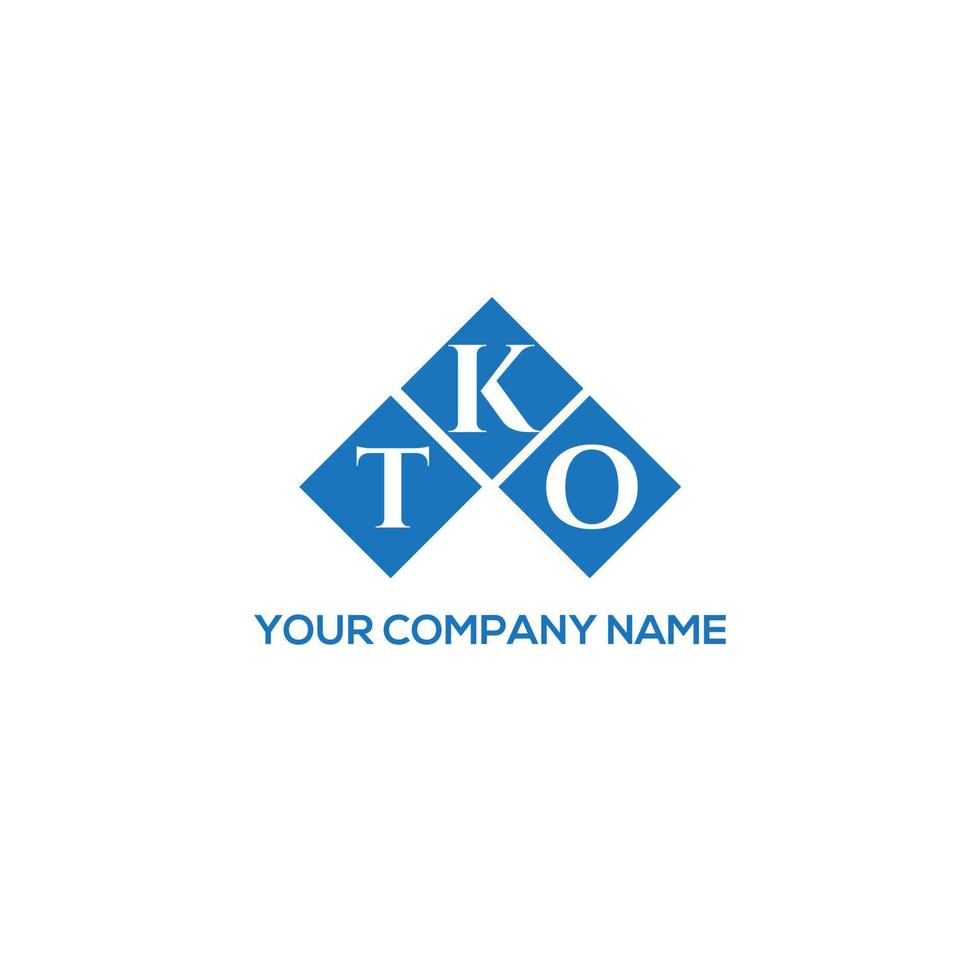 diseño de logotipo de letra tko sobre fondo blanco. concepto de logotipo de letra inicial creativa tko. diseño de letras tko. vector