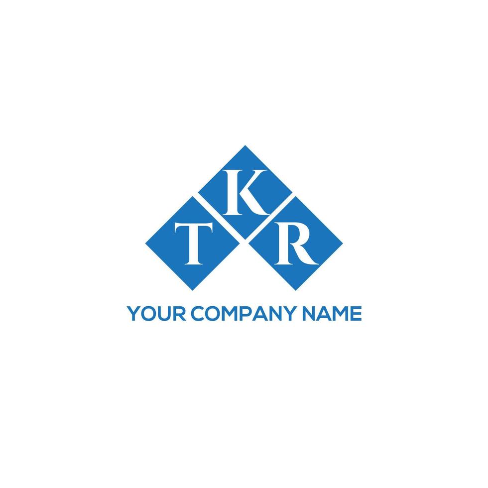 diseño de logotipo de letra tkr sobre fondo blanco. concepto de logotipo de letra de iniciales creativas tkr. diseño de letras tkr. vector
