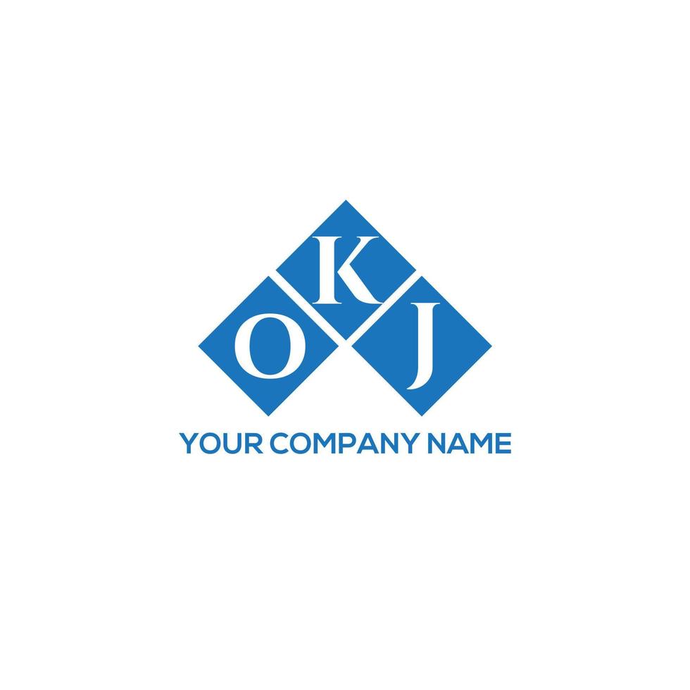 OKJ letter logo design on WHITE background. OKJ creative initials letter logo concept. OKJ letter design. vector