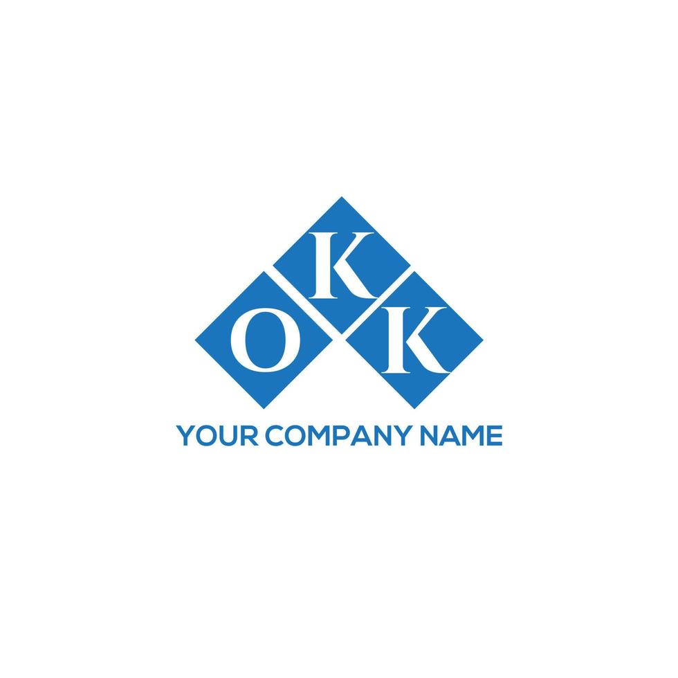 diseño de logotipo de letra okk sobre fondo blanco. okk creative iniciales carta logo concepto. buen diseño de letras. vector