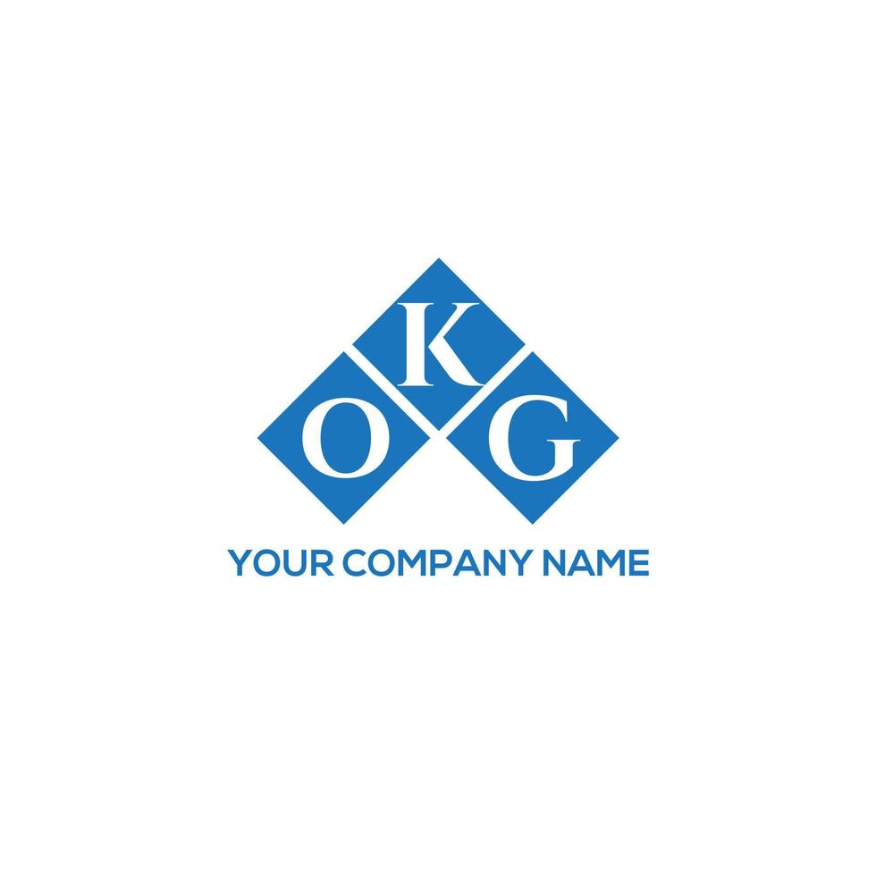 diseño de logotipo de letra okg sobre fondo blanco. concepto de logotipo de letra de iniciales creativas okg. diseño de letras okg. vector