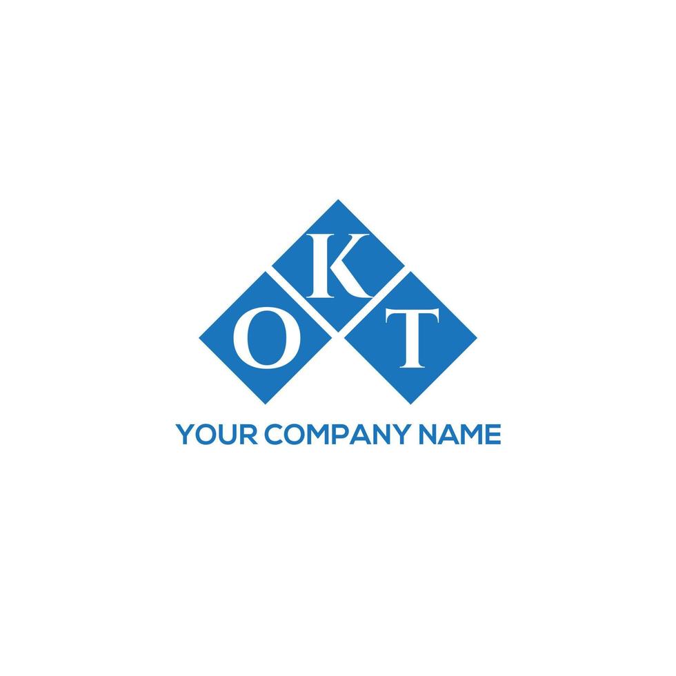 OKT letter logo design on WHITE background. OKT creative initials letter logo concept. OKT letter design. vector