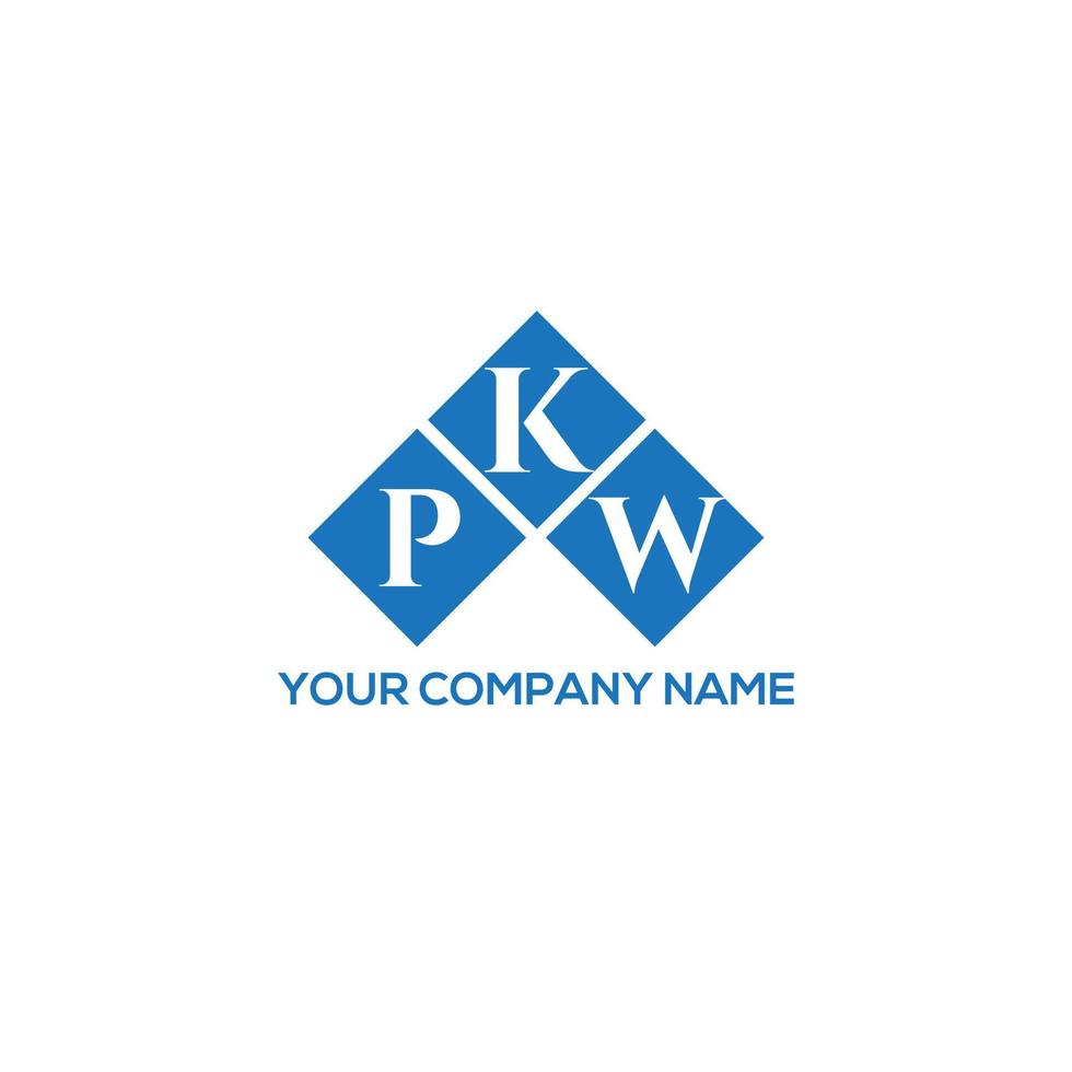 diseño de logotipo de letra pkw sobre fondo blanco. concepto de logotipo de letra inicial creativa pkw. diseño de letra pkw. vector