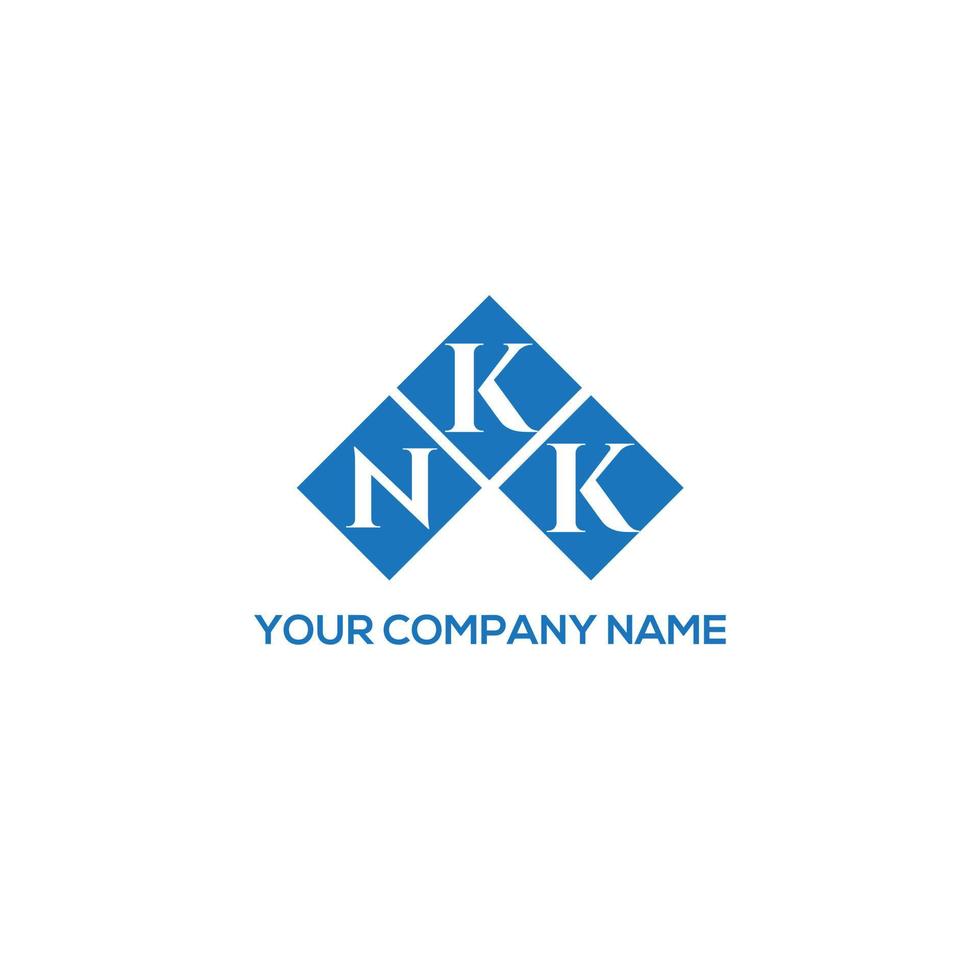 diseño de logotipo de letra nkk sobre fondo blanco. concepto de logotipo de letra de iniciales creativas nkk. diseño de letras nkk. vector