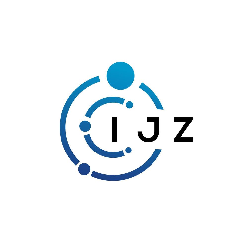 Diseño de logotipo de tecnología de letras ijz sobre fondo blanco. ijz iniciales creativas letra concepto de logotipo. diseño de letras ijz. vector