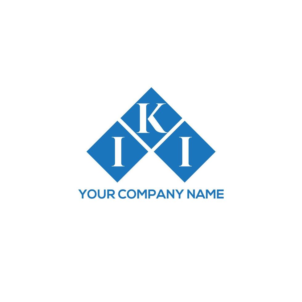 IKI letter logo design on WHITE background. IKI creative initials letter logo concept. IKI letter design. vector