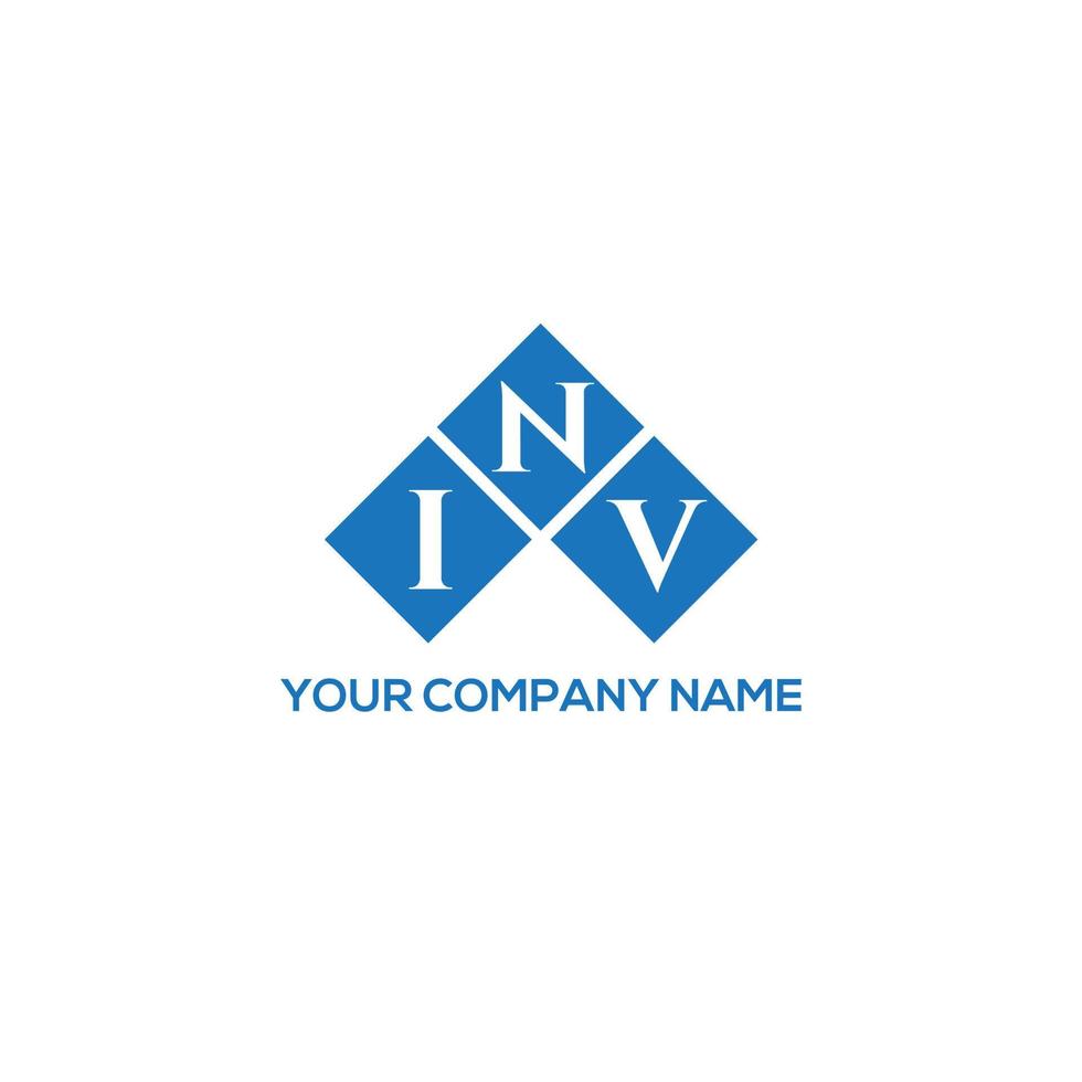 INV letter logo design on WHITE background. INV creative initials letter logo concept. INV letter design. vector