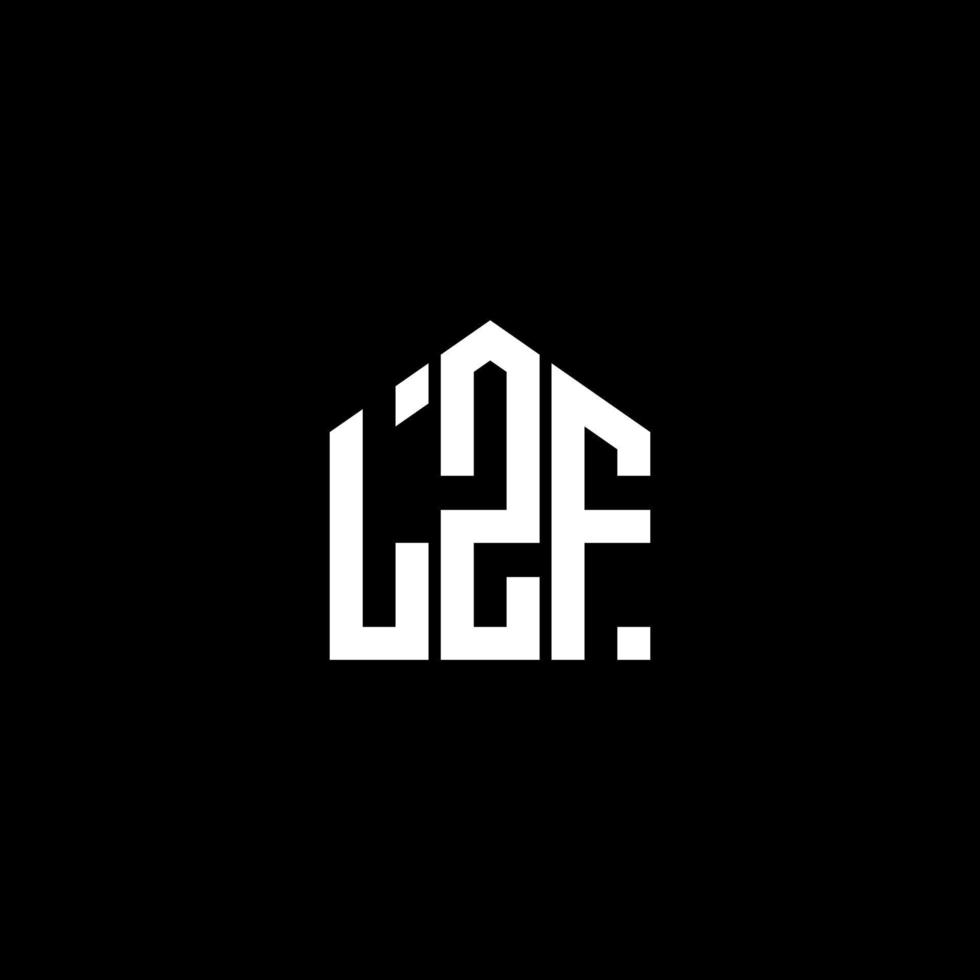 LZF letter design.LZF letter logo design on BLACK background. LZF creative initials letter logo concept. LZF letter design.LZF letter logo design on BLACK background. L vector