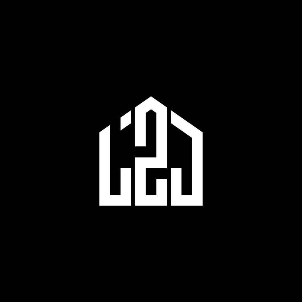 Diseño de letras lzj. Diseño de logotipo de letras lzj sobre fondo negro. Concepto de logotipo de letra de iniciales creativas lzj. Diseño de letras lzj. Diseño de logotipo de letras lzj sobre fondo negro. yo vector