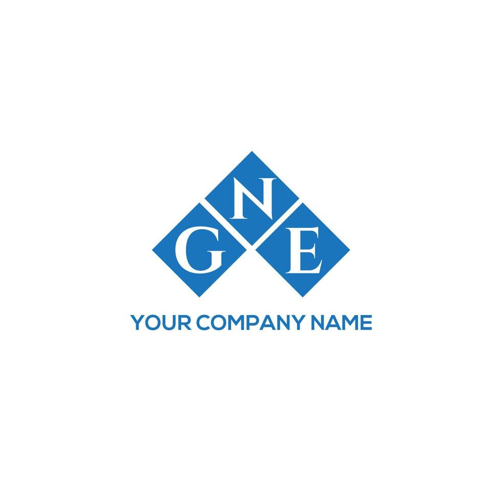 diseño de logotipo de letra gne sobre fondo blanco. concepto de logotipo de letra de iniciales creativas gne. diseño de letras gne. vector