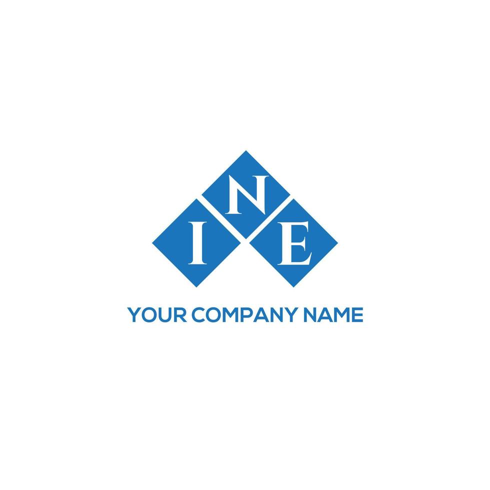 INE letter logo design on WHITE background. INE creative initials letter logo concept. INE letter design. vector