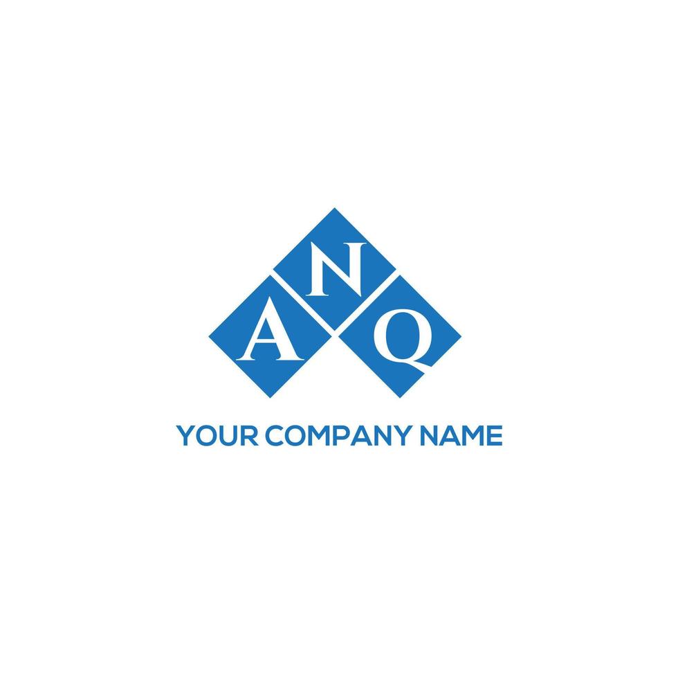 anq letter design.anq letter logo design sobre fondo blanco. anq concepto de logotipo de letra de iniciales creativas. anq letter design.anq letter logo design sobre fondo blanco. a vector