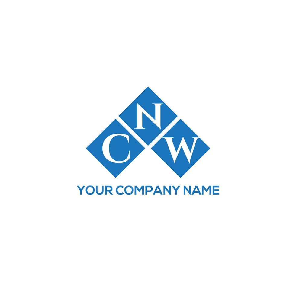 CNW letter logo design on WHITE background. CNW creative initials