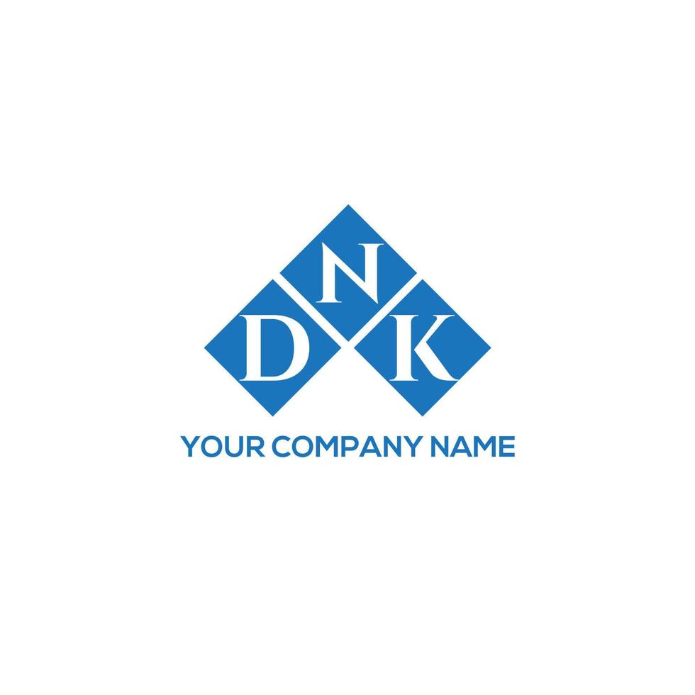 diseño de logotipo de letra dnk sobre fondo blanco. concepto de logotipo de letra inicial creativa dnk. diseño de letras dnk. vector