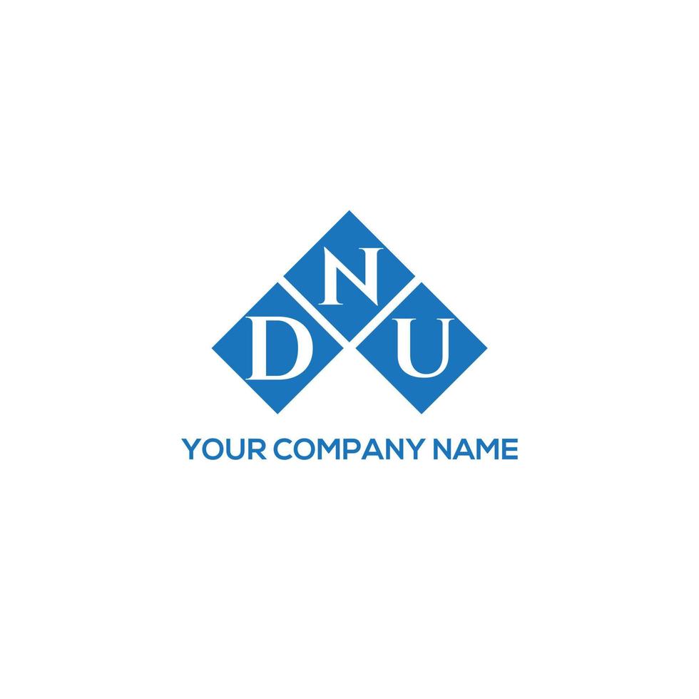 diseño de logotipo de letra dnu sobre fondo blanco. concepto de logotipo de letra de iniciales creativas dnu. diseño de letra dnu. vector