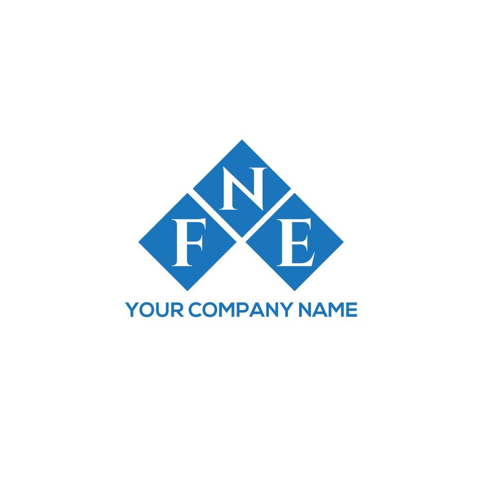 diseño de logotipo de letra fne sobre fondo blanco. concepto de logotipo de letra de iniciales creativas fne. diseño de letra fina. vector