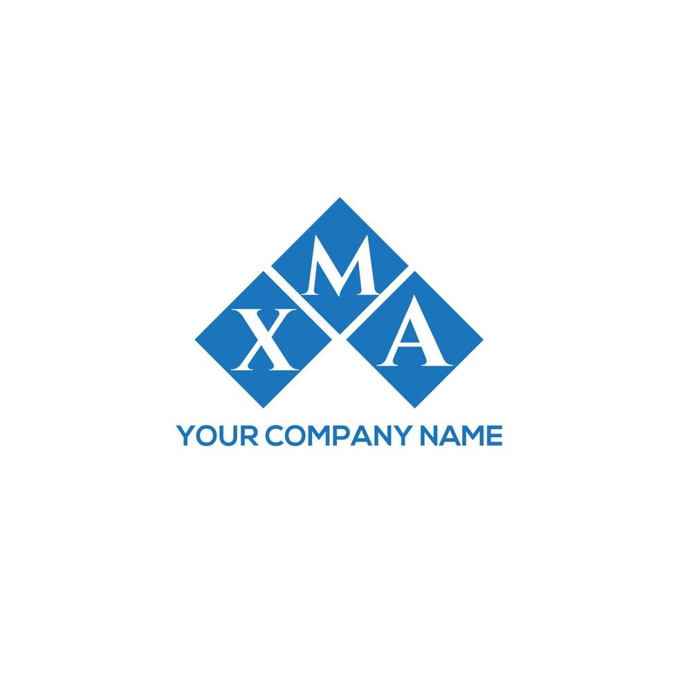 XMA letter logo design on WHITE background. XMA creative initials letter logo concept. XMA letter design. vector