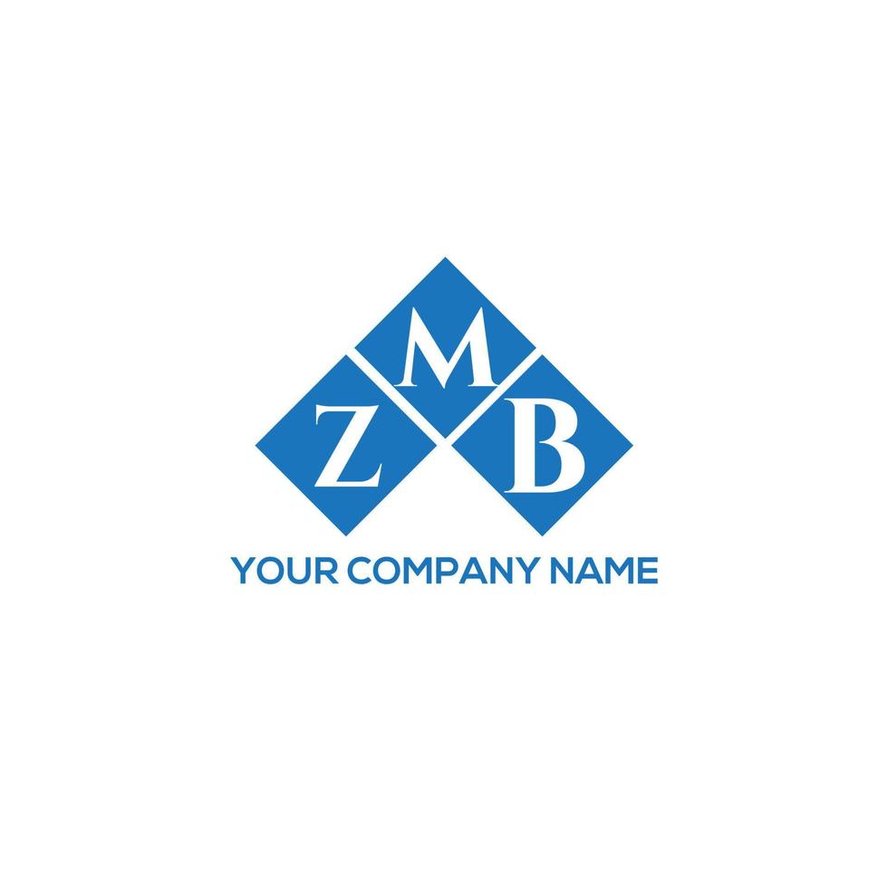 ZMB letter logo design on WHITE background. ZMB creative initials letter logo concept. ZMB letter design. vector