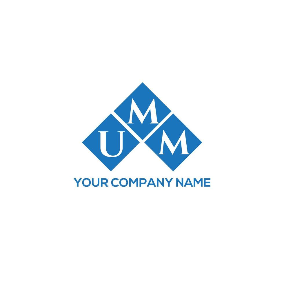 UMM letter logo design on WHITE background. UMM creative initials letter logo concept. UMM letter design. vector