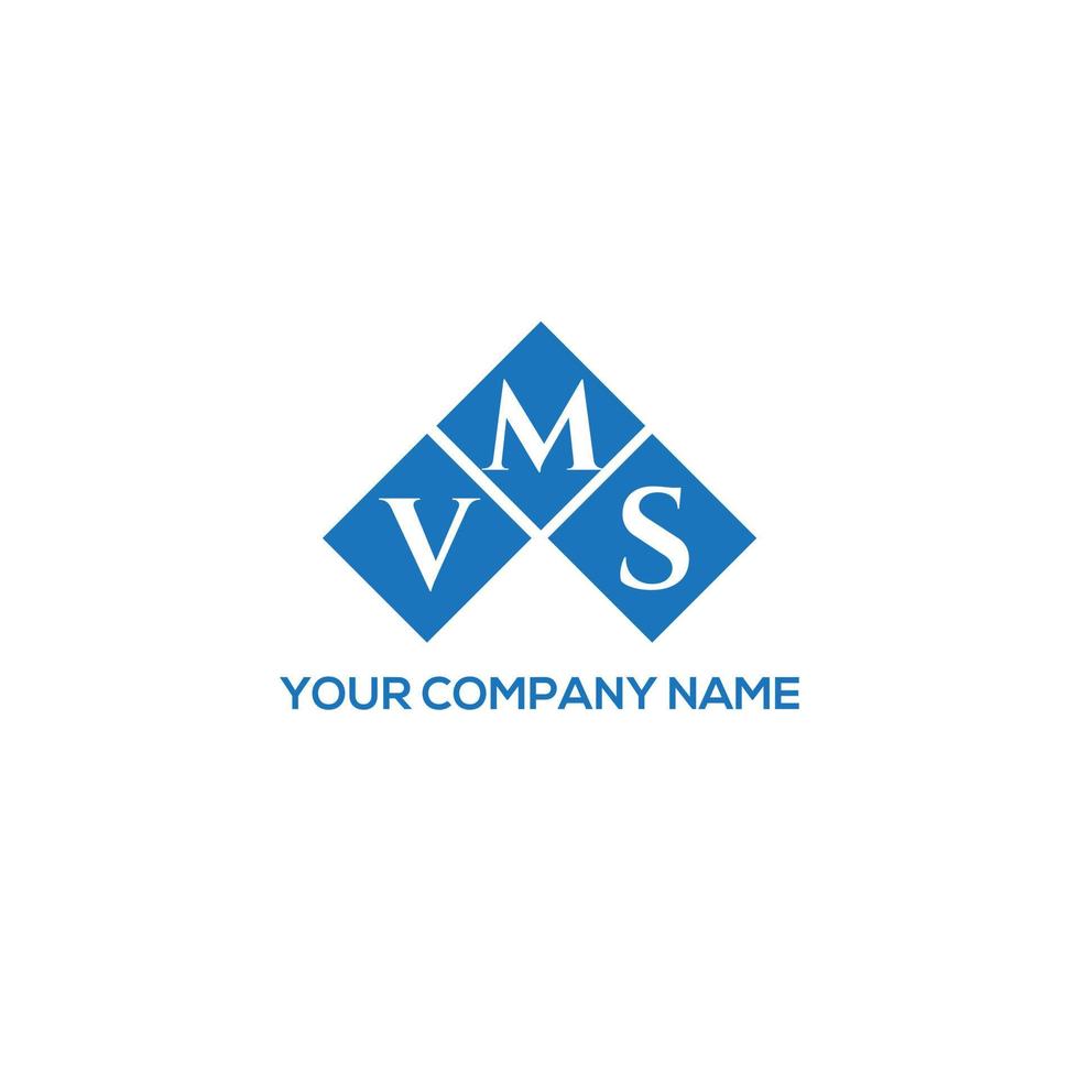 diseño de logotipo de letra vms sobre fondo blanco. concepto de logotipo de letra de iniciales creativas vms. diseño de letras vms. vector