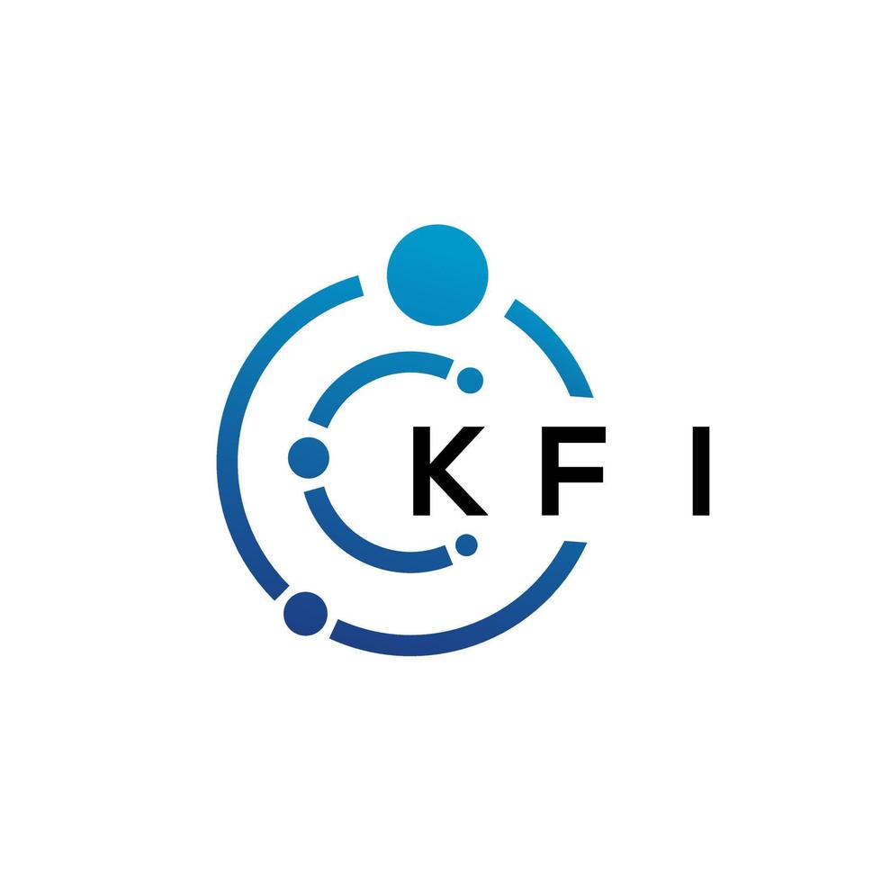 diseño de logotipo de tecnología de letras kfi sobre fondo blanco. kfi creative initials letter it concepto de logotipo. diseño de letras kfi. vector