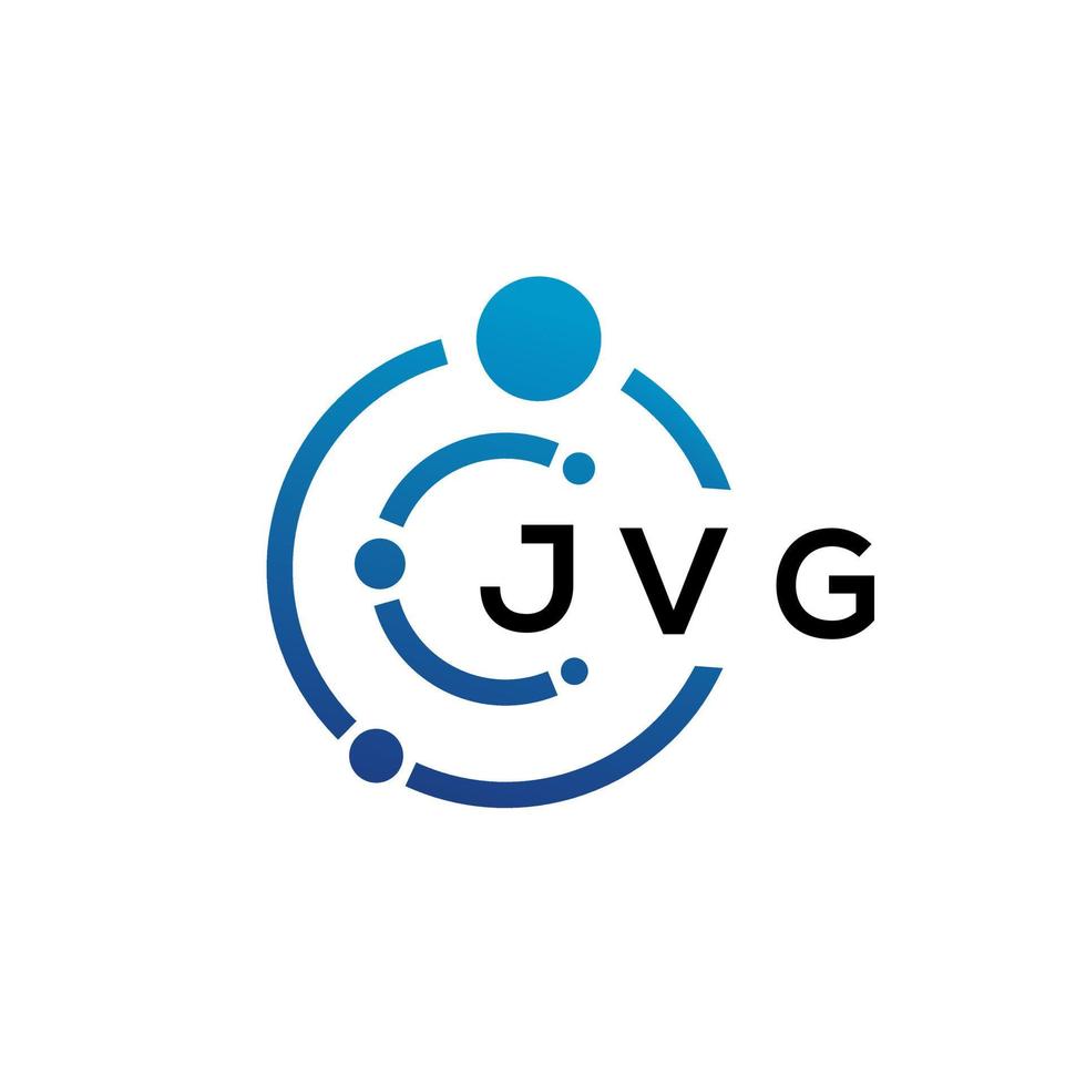 diseño de logotipo de tecnología de letra jvg sobre fondo blanco. jvg creative initials letter it concepto de logotipo. Diseño de letras jvg. vector