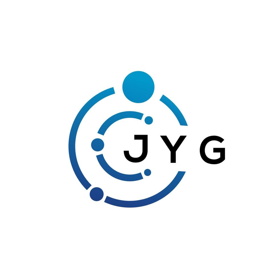 JYG letter technology logo design on white background. JYG creative initials letter IT logo concept. JYG letter design. vector