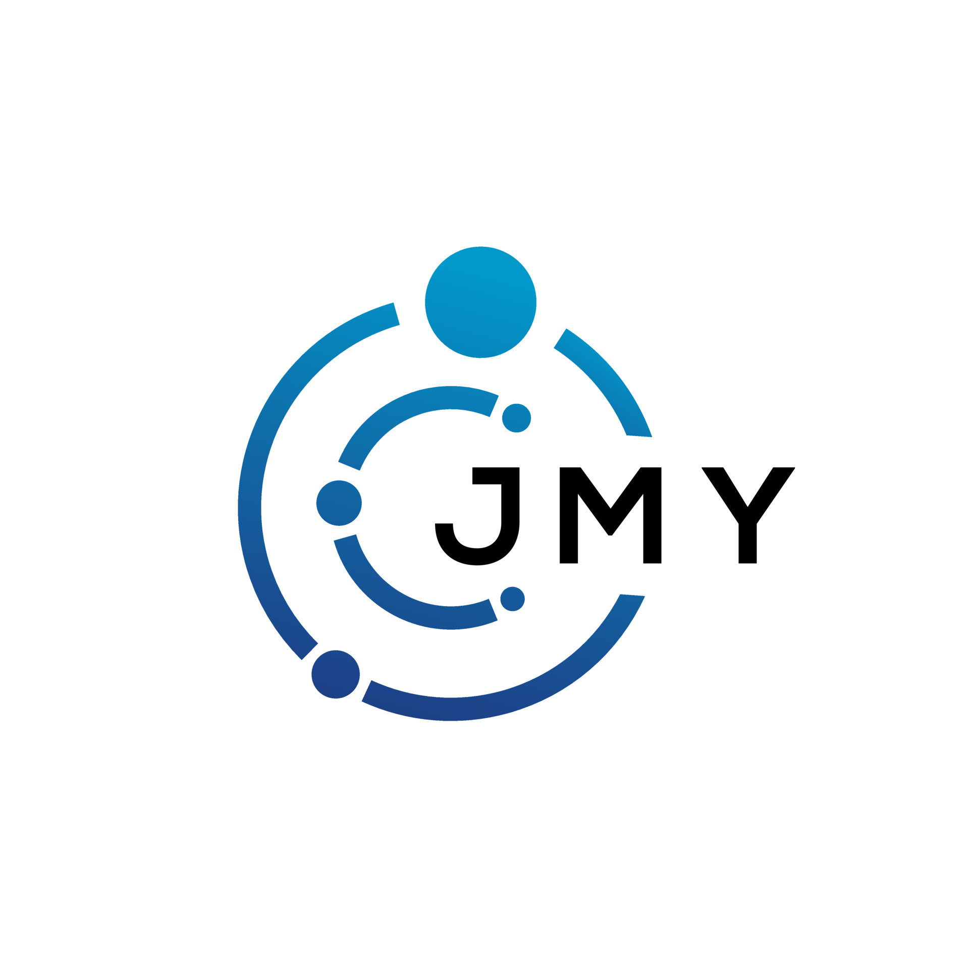 JMY letter technology logo design on white background. JMY creative