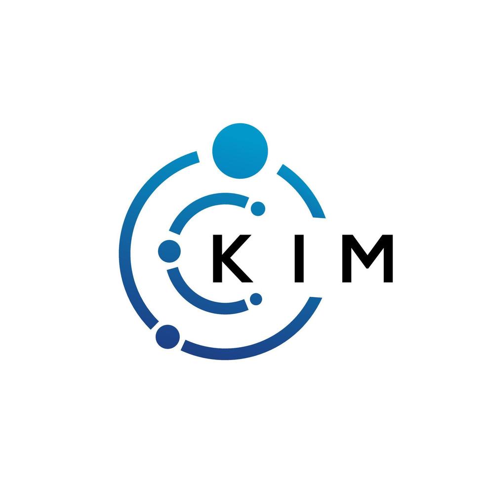 diseño de logotipo de tecnología de letras kim sobre fondo blanco. kim creative initials letter it logo concepto. diseño de letras kim. vector