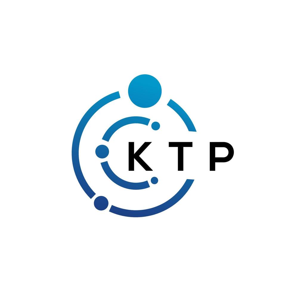 Diseño de logotipo de tecnología de letras ktp sobre fondo blanco. ktp creative initials letter it concepto de logotipo. diseño de letras ktp. vector