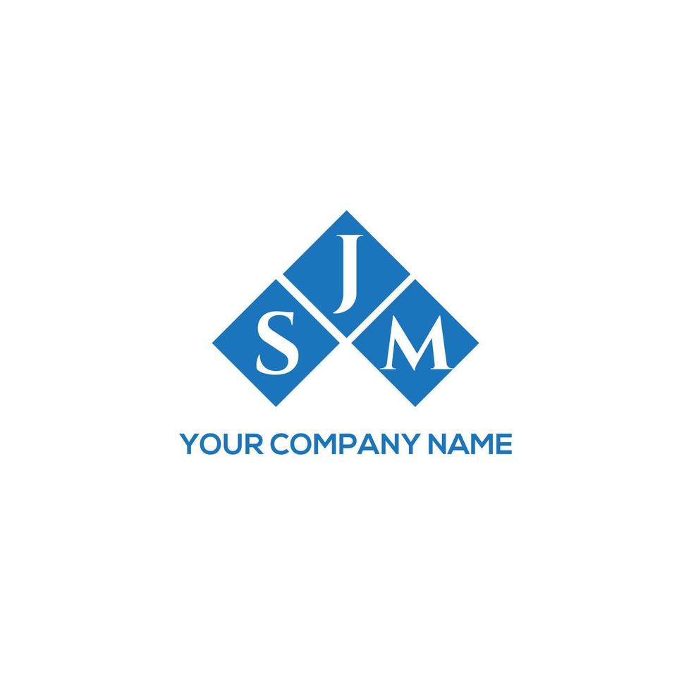 SJM letter logo design on WHITE background. SJM creative initials letter logo concept. SJM letter design. vector