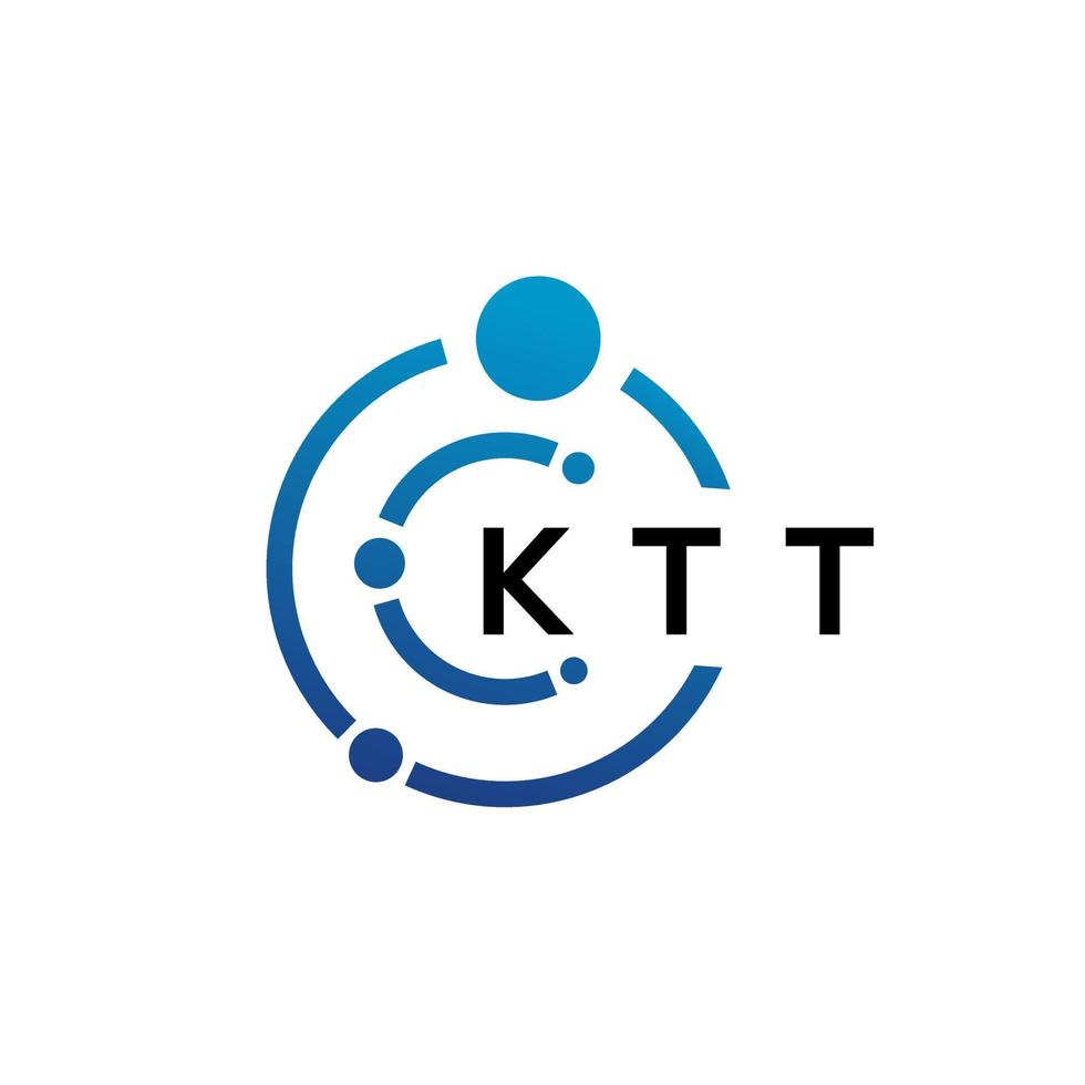 diseño de logotipo de tecnología de letras ktt sobre fondo blanco. ktt creative initials letter it concepto de logotipo. diseño de letras ktt. vector