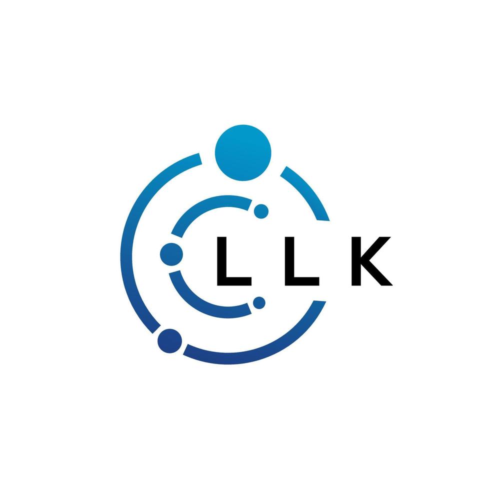 diseño de logotipo de tecnología de letras llk sobre fondo blanco. llk iniciales creativas letra concepto de logotipo. diseño de letras llk. vector
