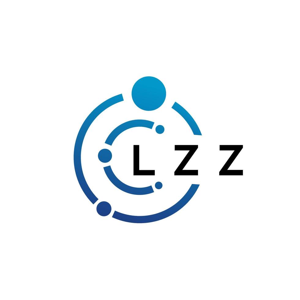 Diseño de logotipo de tecnología de letras lzz sobre fondo blanco. lzz creative initials letter it logo concepto. diseño de letras lzz. vector