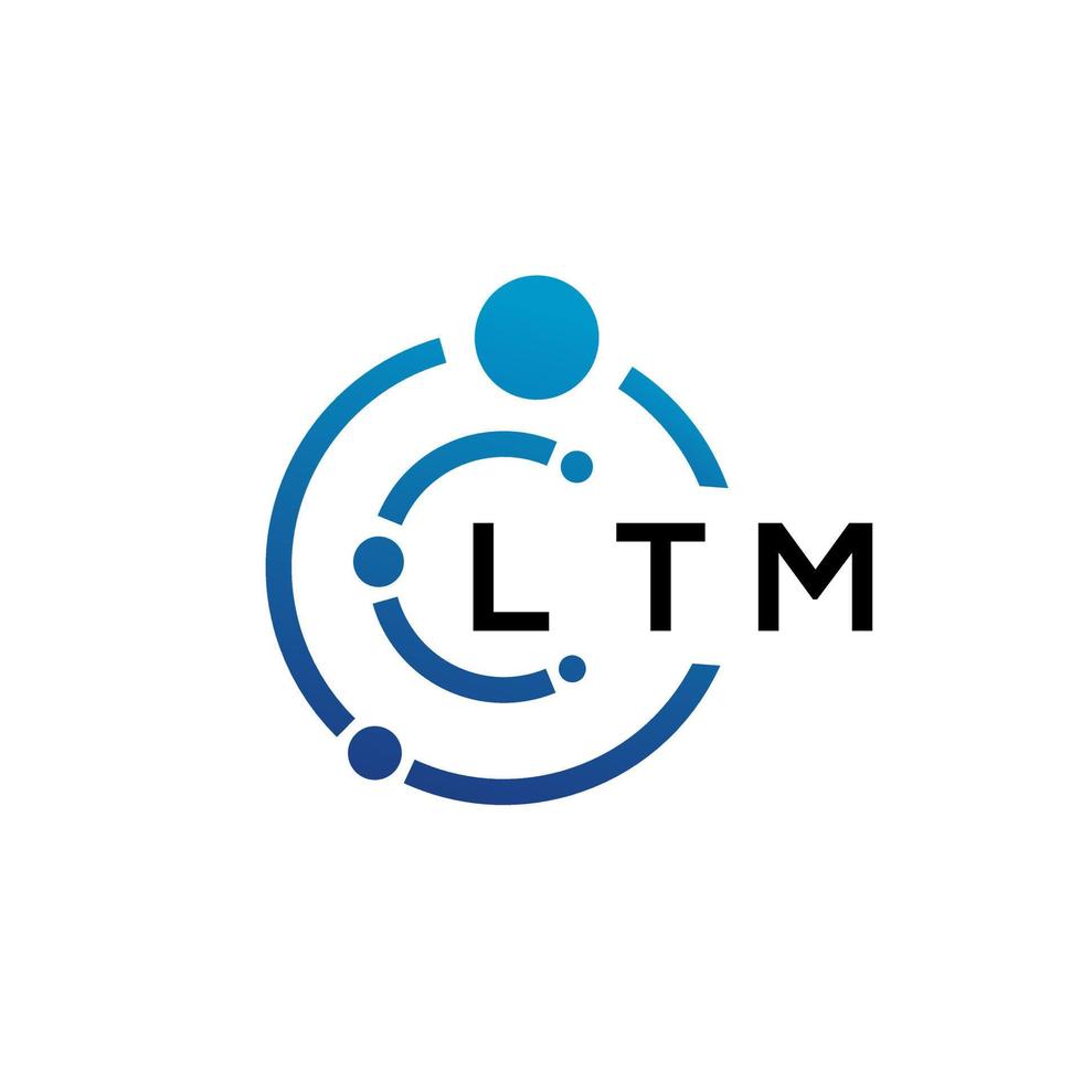LTM letter technology logo design on white background. LTM creative initials letter IT logo concept. LTM letter design. vector