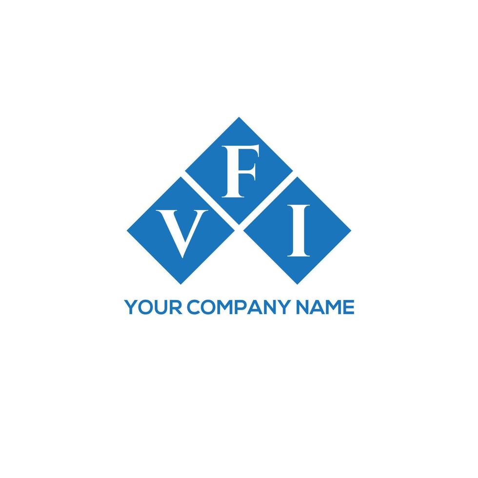 diseño de logotipo de letra vfi sobre fondo blanco. concepto de logotipo de letra de iniciales creativas vfi. diseño de letras vfi. vector
