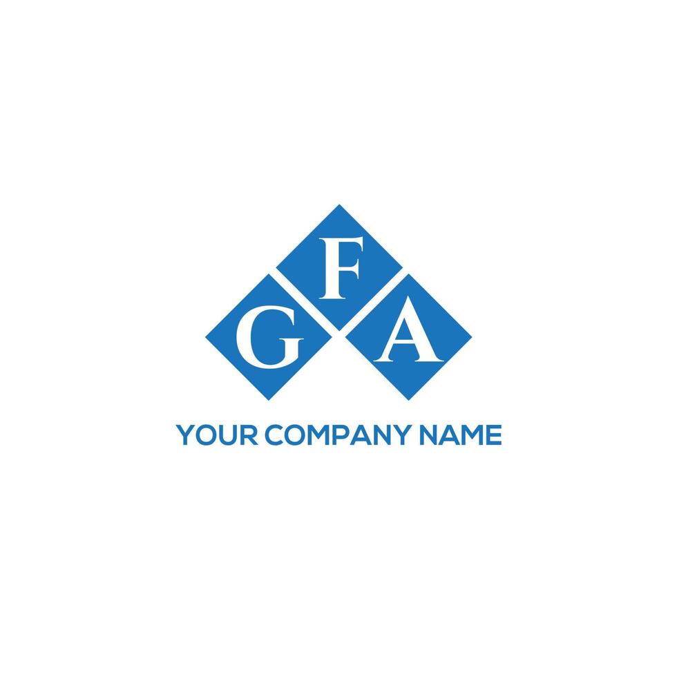 GFA letter logo design on WHITE background. GFA creative initials letter logo concept. GFA letter design. vector