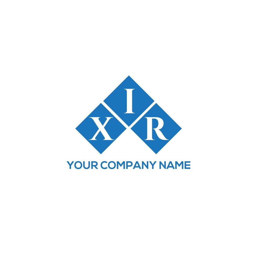 XIR letter logo design on WHITE background. XIR creative initials letter logo concept. XIR letter design. vector