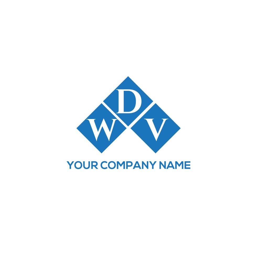 WDV letter logo design on WHITE background. WDV creative initials letter logo concept. WDV letter design. vector