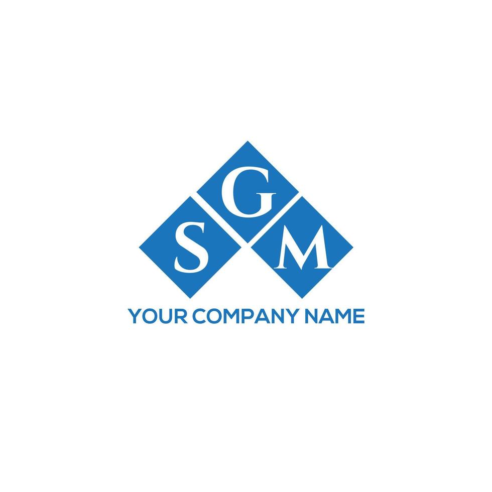 SGM letter logo design on WHITE background. SGM creative initials letter logo concept. SGM letter design. vector