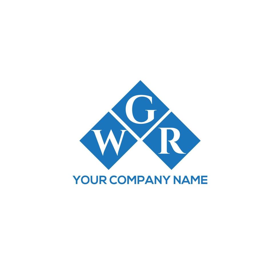 WGR letter logo design on WHITE background. WGR creative initials letter logo concept. WGR letter design. vector